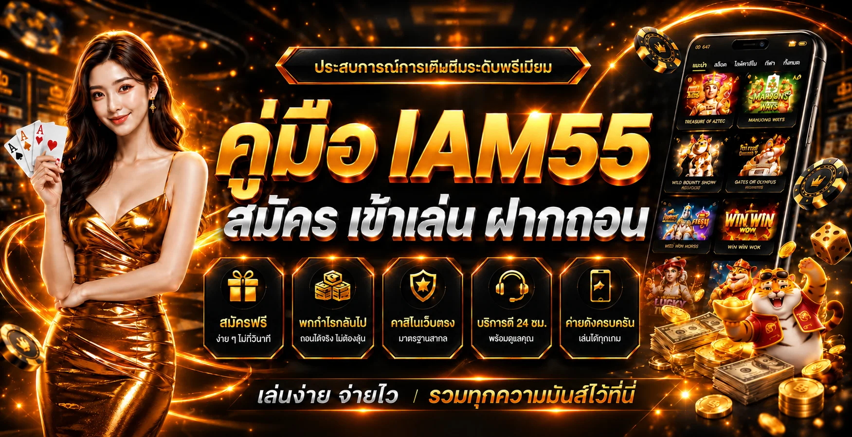 IAM55 คู่มือสมัคร เข้าเล่น ฝากถอน และใช้มือถืออย่างปลอดภัย